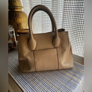 Antonio Melani Classic Beige Leather Tote Bag